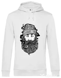 Hoodie barbat cu gluga Sailor Man Alb