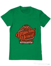 Tricou ADLER barbat Drawing Pencil Verde mediu