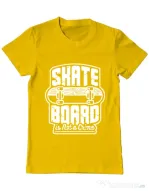 Tricou ADLER barbat Skate Board Galben