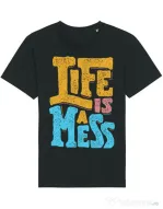 Tricou STANLEY STELLA barbat Life Is A Mess Negru
