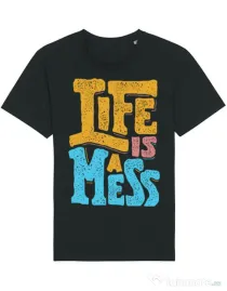 Tricou STANLEY STELLA barbat Life Is A Mess Negru