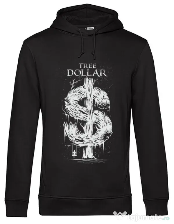 Hoodie barbat cu gluga Tree Dollar Negru