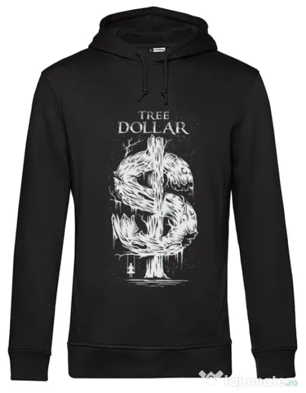Hoodie barbat cu gluga Tree Dollar Negru