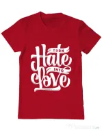 Tricou ADLER barbat Turn Hate Into Love Rosu
