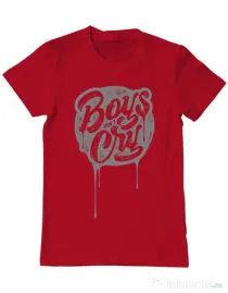 Tricou ADLER barbat Boys Dont Cry Rosu