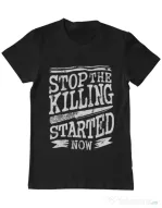Tricou ADLER barbat Stop The Killing Started Now Negru