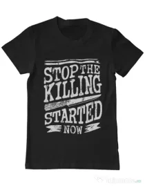 Tricou ADLER barbat Stop The Killing Started Now Negru