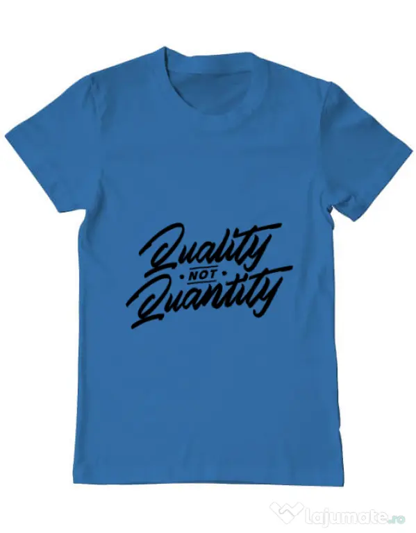 Tricou ADLER barbat Quality not quantity Albastru azuriu