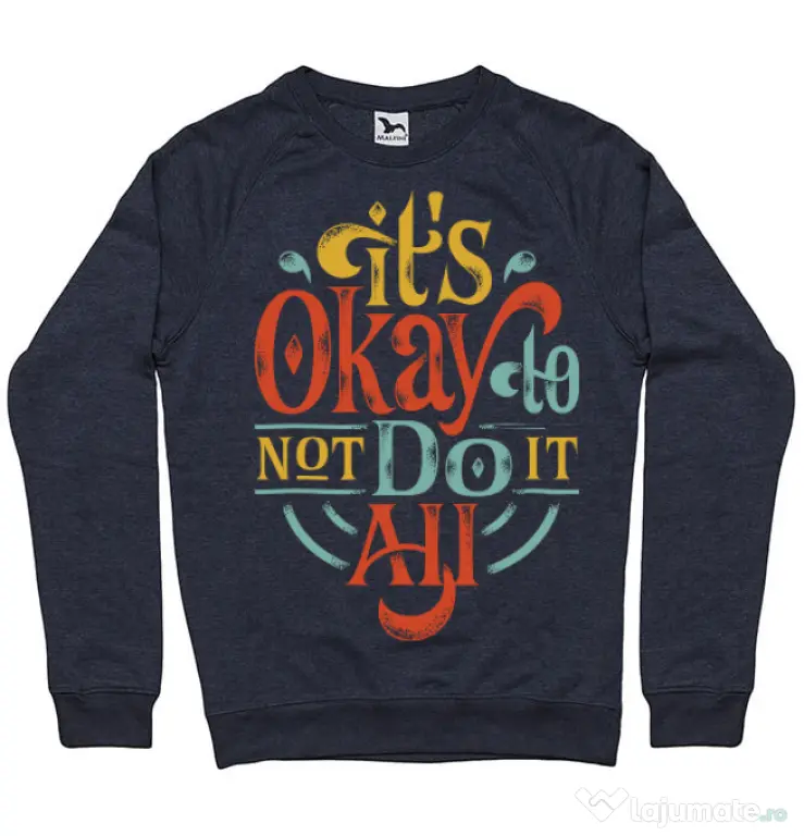 Bluza ADLER barbat Its ok Denim inchis