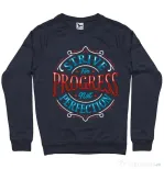 Bluza ADLER barbat Strive For Progress Not Perfection Denim inchis