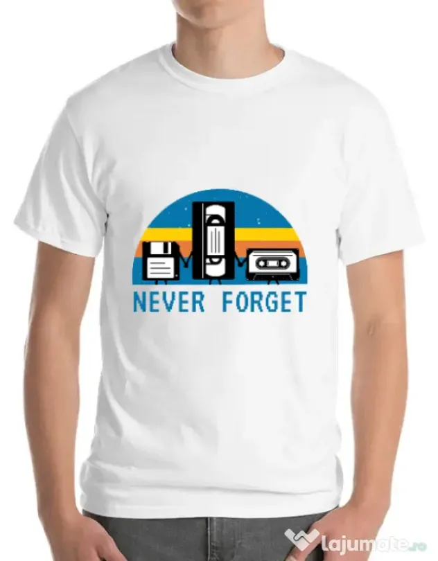 Tricou ADLER barbat Never forget Alb