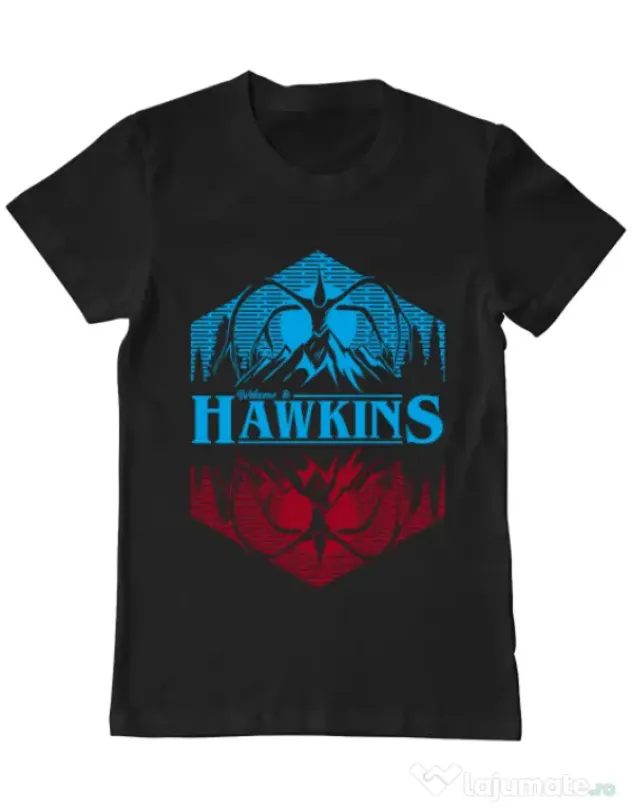 Tricou ADLER barbat Welcome to Hawkins Negru
