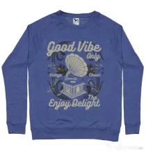 Bluza ADLER barbat Good Vibe Only Albastru melanj