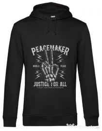 Hoodie barbat cu gluga Peace Maker Negru