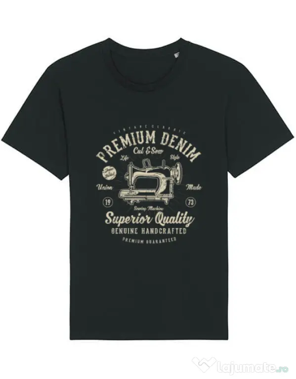 Tricou STANLEY STELLA barbat Premium Denim Negru