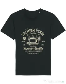 Tricou STANLEY STELLA barbat Premium Denim Negru