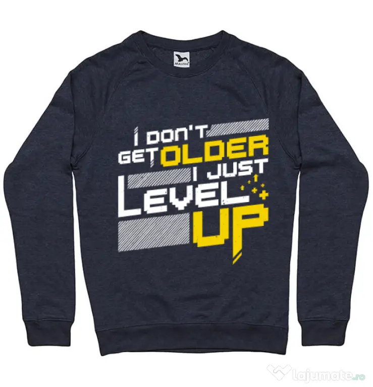 Bluza ADLER barbat I dont get older Denim inchis