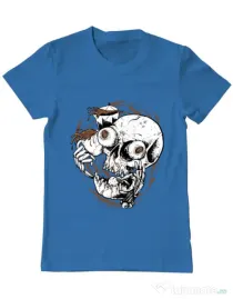 Tricou ADLER barbat Coffee Addict Albastru azuriu