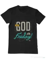 Tricou ADLER barbat Thank GOD its Friday Negru