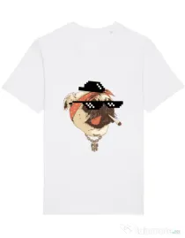 Tricou STANLEY STELLA barbat Pug Life Alb