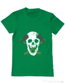 Tricou ADLER barbat Skull Axe Verde mediu