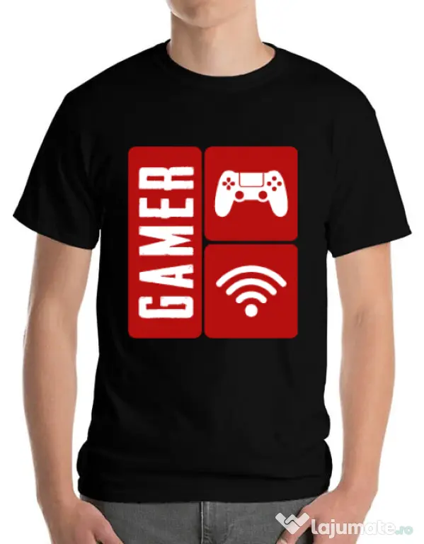 Tricou ADLER barbat Gamer Negru