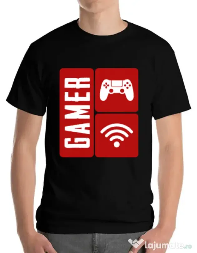 Tricou ADLER barbat Gamer Negru
