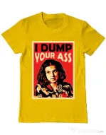 Tricou ADLER barbat I dump your ass Galben