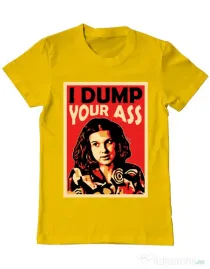 Tricou ADLER barbat I dump your ass Galben