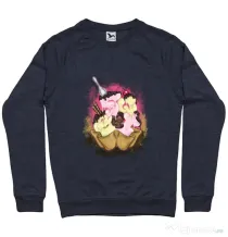 Bluza ADLER barbat sweet ice cream lettering Denim inchis