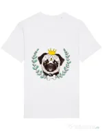 Tricou STANLEY STELLA barbat King Of Pug Alb
