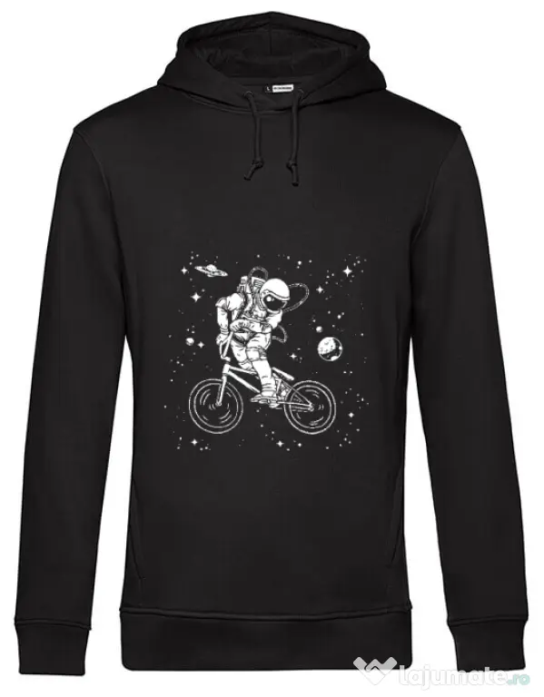 Hoodie barbat cu gluga Astronaut Bmx Negru