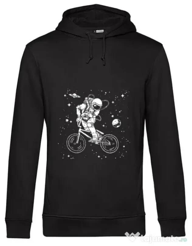 Hoodie barbat cu gluga Astronaut Bmx Negru