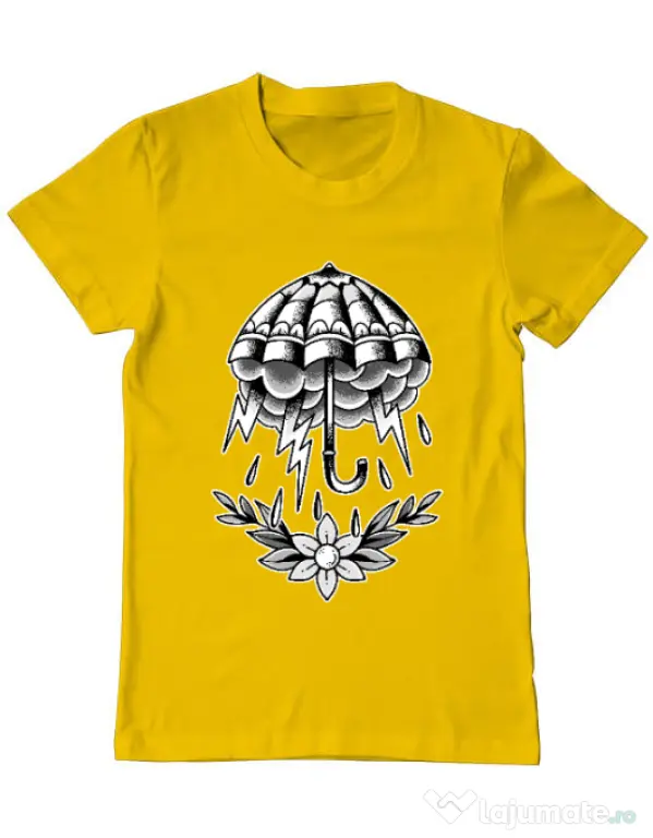 Tricou ADLER barbat Umbrella Tattoo Galben