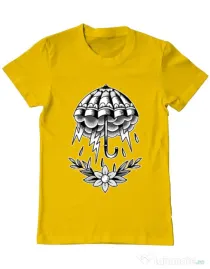 Tricou ADLER barbat Umbrella Tattoo Galben