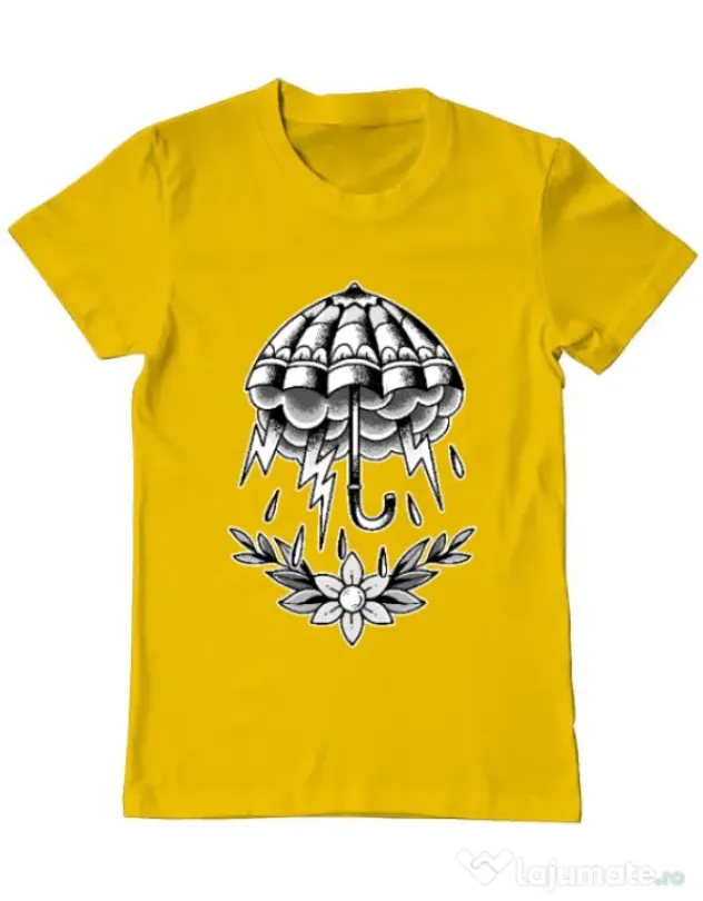 Tricou ADLER barbat Umbrella Tattoo Galben