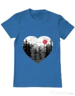 Tricou ADLER barbat Hike and Love Albastru azuriu