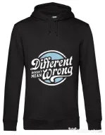Hoodie barbat cu gluga Different Doesnt Mean Wrong Negru
