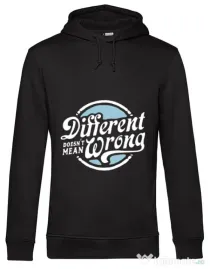 Hoodie barbat cu gluga Different Doesnt Mean Wrong Negru