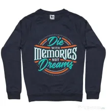 Bluza ADLER barbat Die With Memories Not Dreams Denim inchis