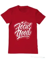 Tricou ADLER barbat Focus On The Good Rosu