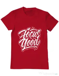 Tricou ADLER barbat Focus On The Good Rosu