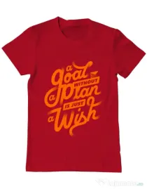 Tricou ADLER barbat A Goal Without a Plan is Just a Wish Rosu