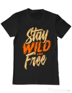 Tricou ADLER barbat Stay Wild and Free Negru