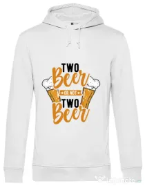Hoodie barbat cu gluga Two beer Alb