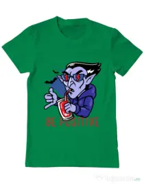 Tricou ADLER barbat Be positive Verde mediu