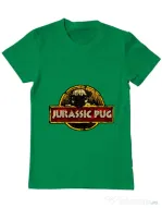 Tricou ADLER barbat Jurassic Pug Verde mediu