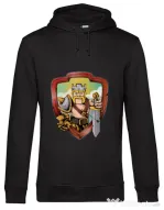 Hoodie barbat cu gluga The Barbarian Negru