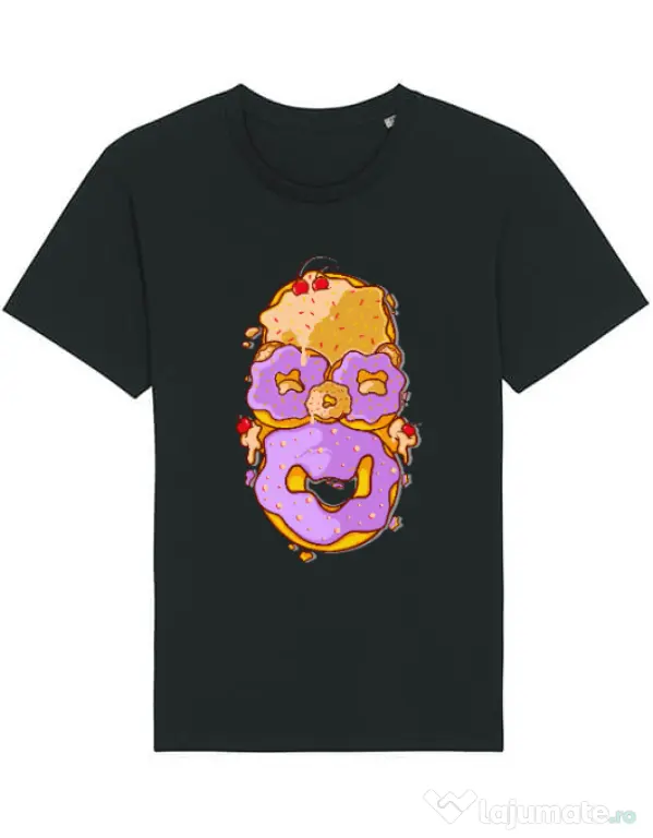 Tricou STANLEY STELLA barbat Homer Donut Negru