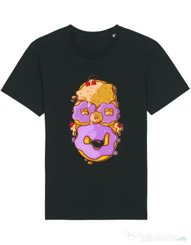 Tricou STANLEY STELLA barbat Homer Donut Negru